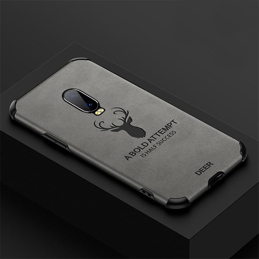 OnePlus 6T Shockproof Deer Leather Texture Case