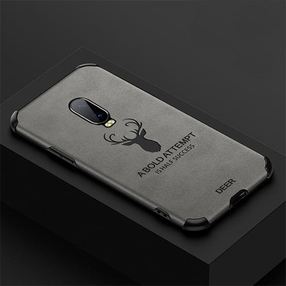 OnePlus 6T Shockproof Deer Leather Texture Case