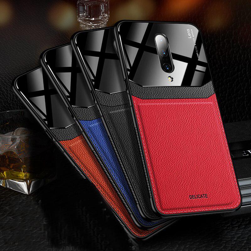 OnePlus 8 Sleek Slim Leather Glass Case
