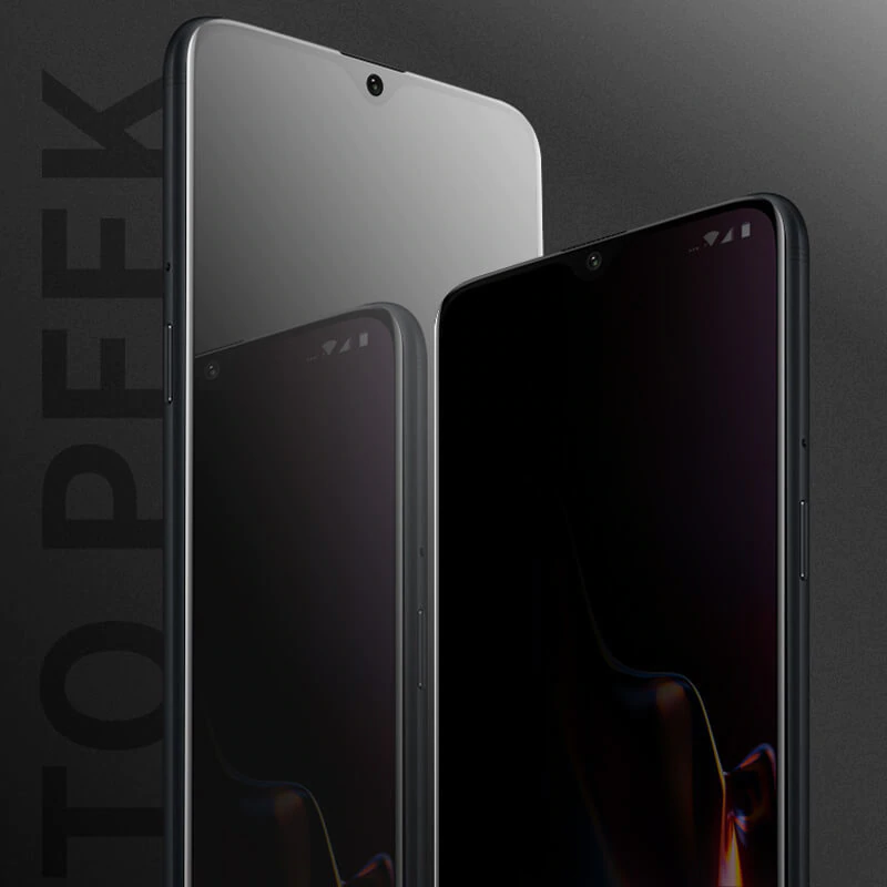OnePlus 6T Privacy Tempered Glass Screen Protector [Anti-Spy Glass]