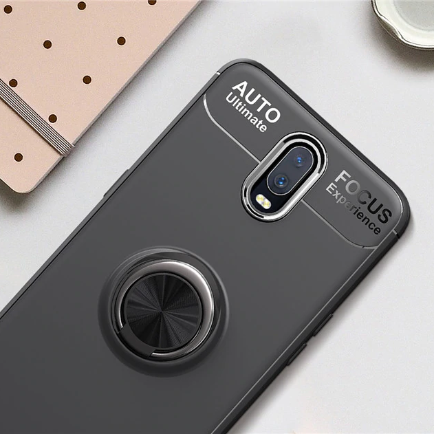 OnePlus 6T Metallic Ring Holder Matte Case