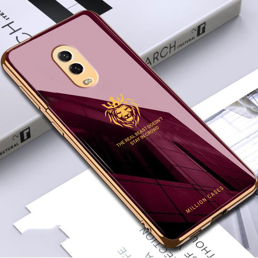 OnePlus 6T Lion Pattern Electroplating Glass Case