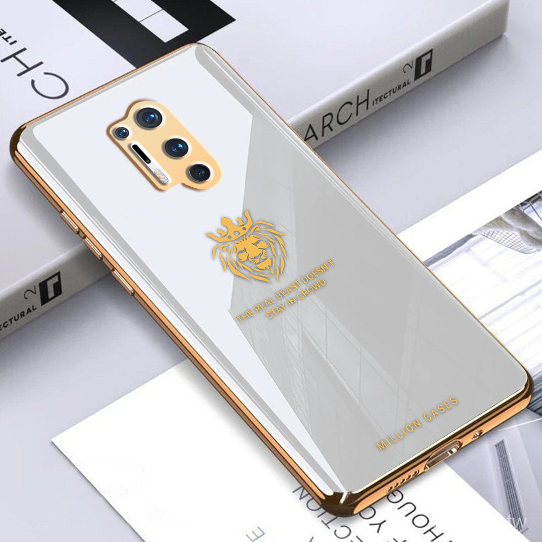 OnePlus Series Lion Pattern Electroplating Glass Case