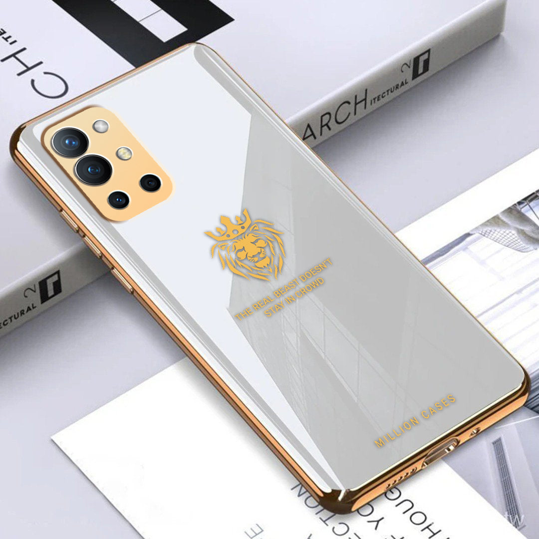 OnePlus 8 Series Lion Pattern Electroplating Glass Case