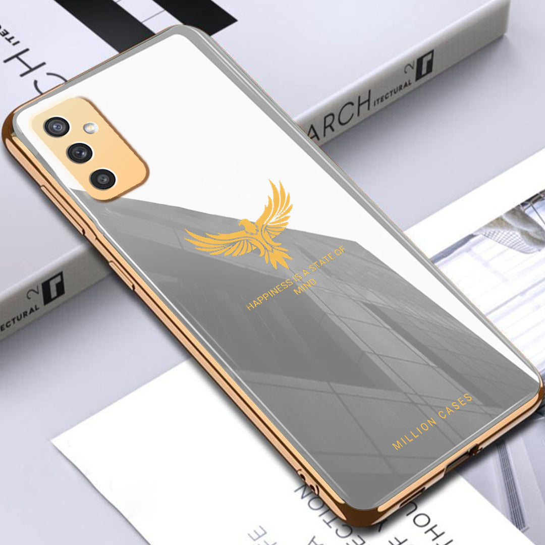 Eagle Pattern Electroplating Glass Case - Samsung