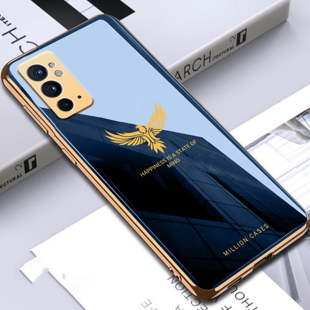 OnePlus 9RT Eagle Pattern Electroplating Glass Case