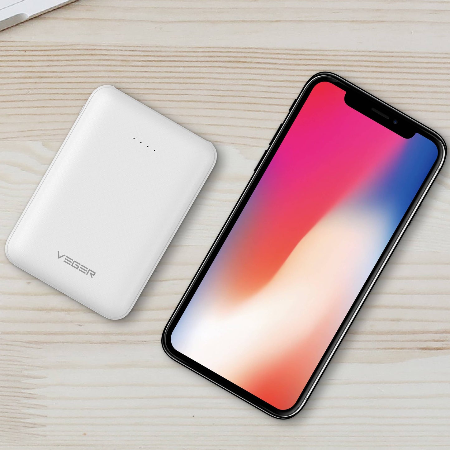 VEGER ® Dual-Port Palm-Size 10000 mAh Power Bank