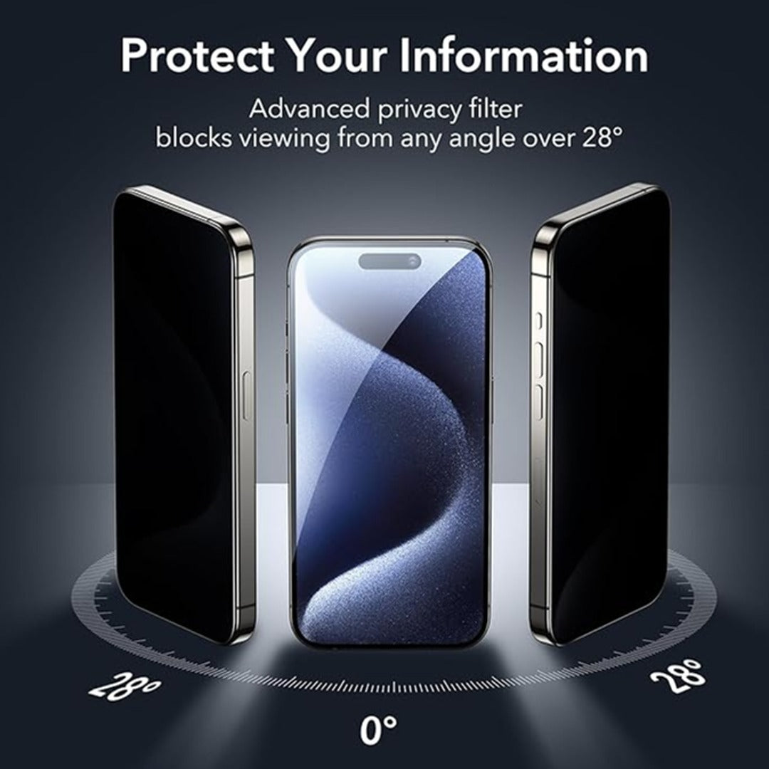 iPhone 15 Series Privacy Tempered Glass [Anti-Spy Glass]