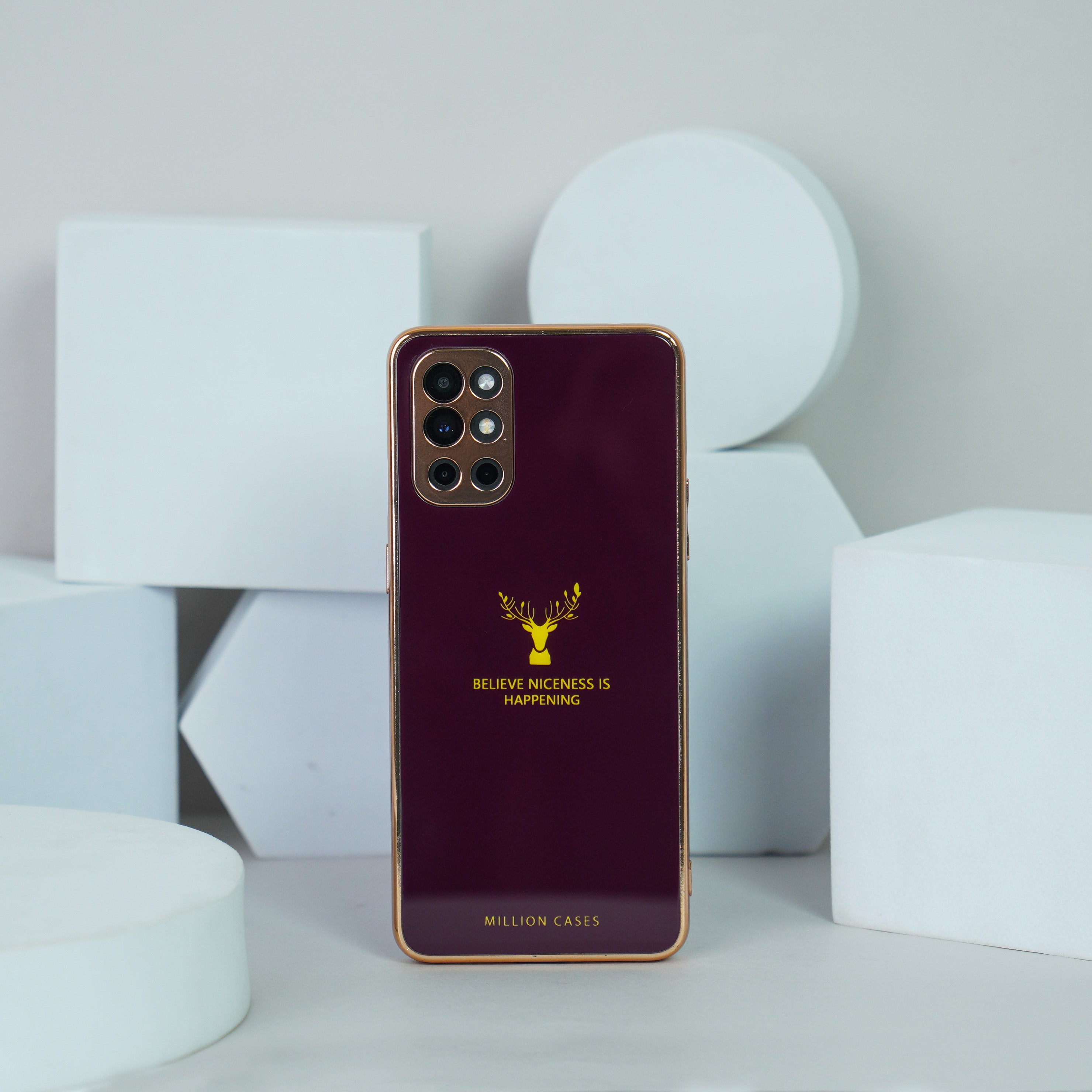 OnePlus 8T  Electroplating Reindeer Pattern Glass Case