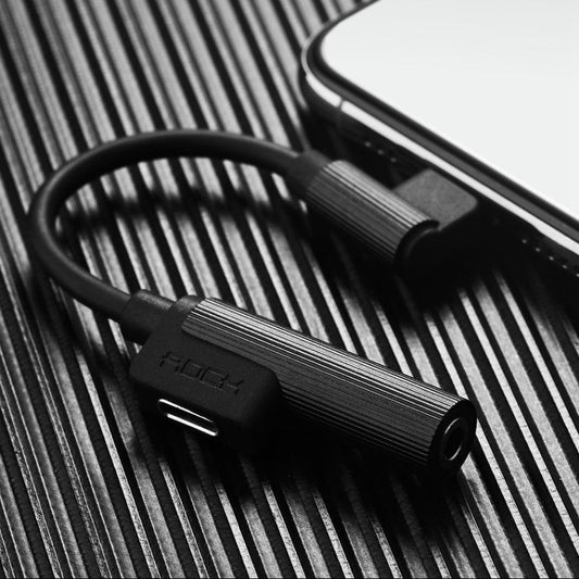 Rock ® 2 in 1 Type C Metal Charger and Audio Adapter