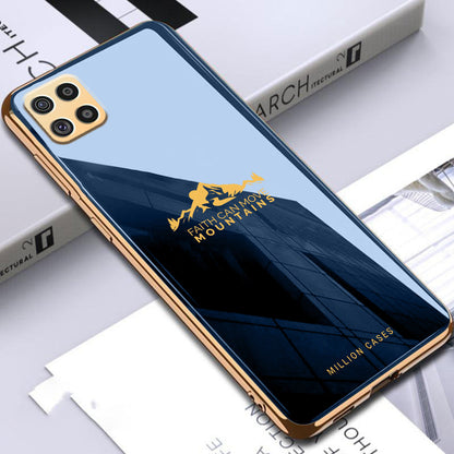 Galaxy F62 Sierra Pattern Electroplating Glass Case