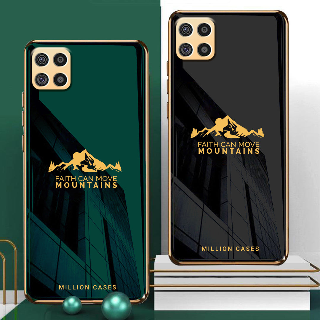 Galaxy F62 Sierra Pattern Electroplating Glass Case