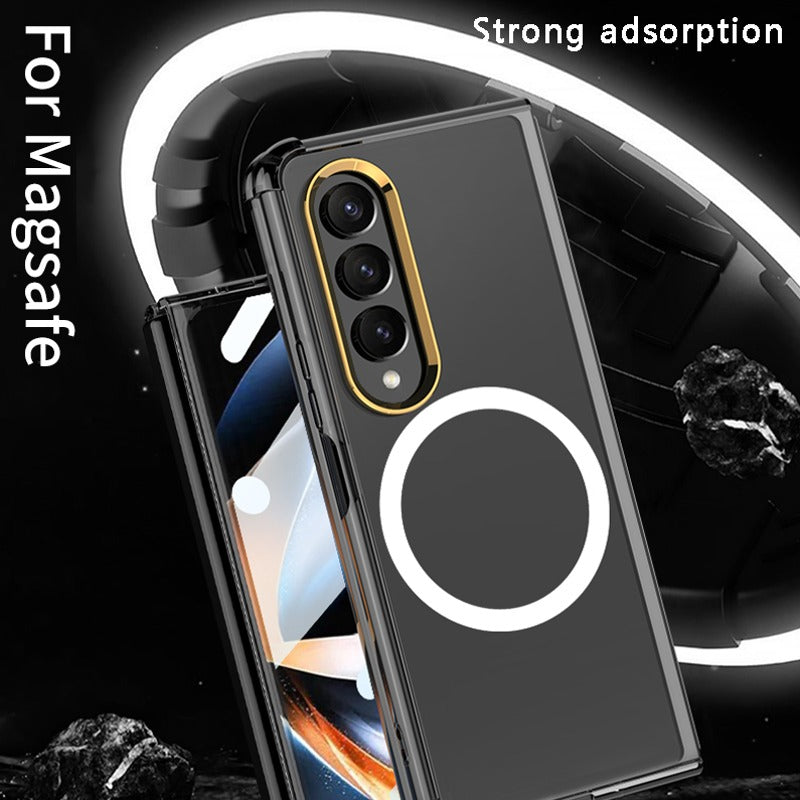 Galaxy Z Fold4 CrystalMag Embedded Metal Ring Case