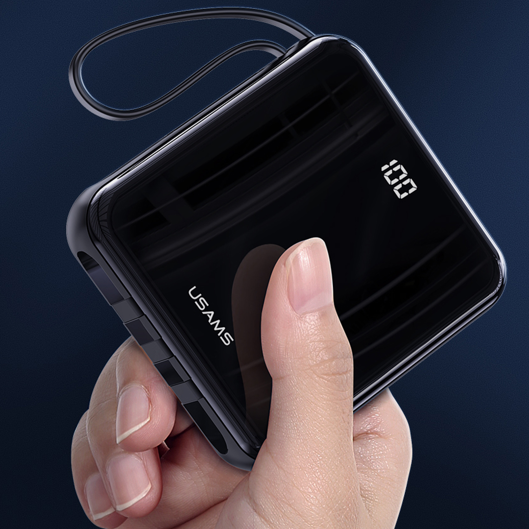 USAMS - 10000 mAh Digital Display Mini Powerbank