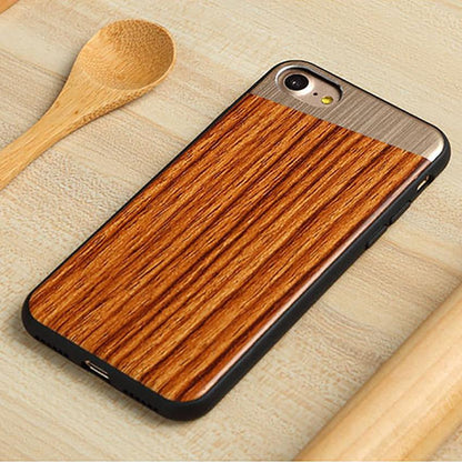 iPhone 8 Oblique Aluminium Wooden Series Vintage Case