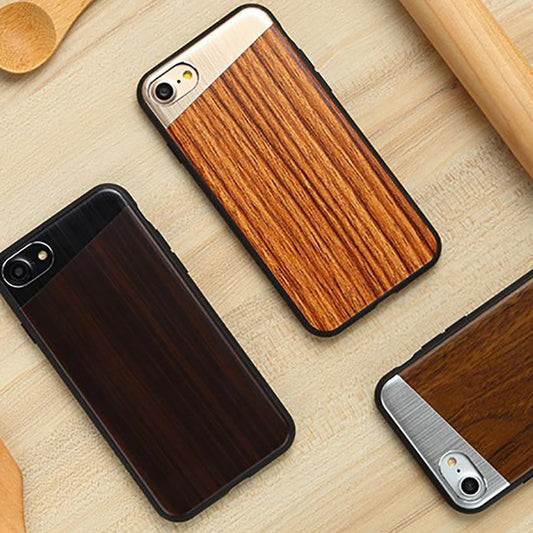 iPhone 8 Oblique Aluminium Wooden Series Vintage Case