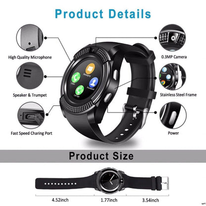 Unisex V8 Bluetooth Sports & Casual  Smart Watch