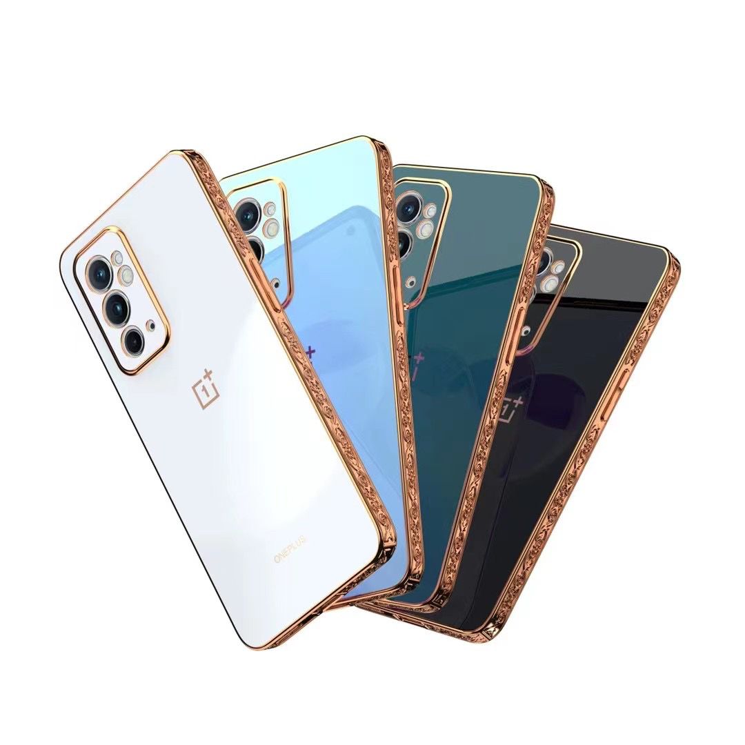 OnePlus Series Embossed TPU Gold Edge Design Case