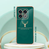 OnePlus 10 Pro(2 in 1 Combo) Electroplating Reindeer Pattern Glass Case + Tempered Glass
