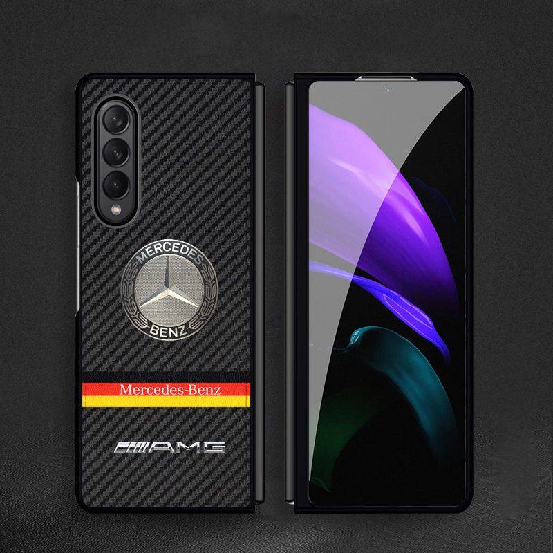 Galaxy Z Fold4 Luxurious Carbon Fiber Glass Case