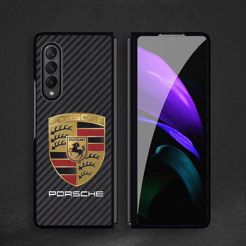 Galaxy Z Fold4 Luxurious Carbon Fiber Glass Case