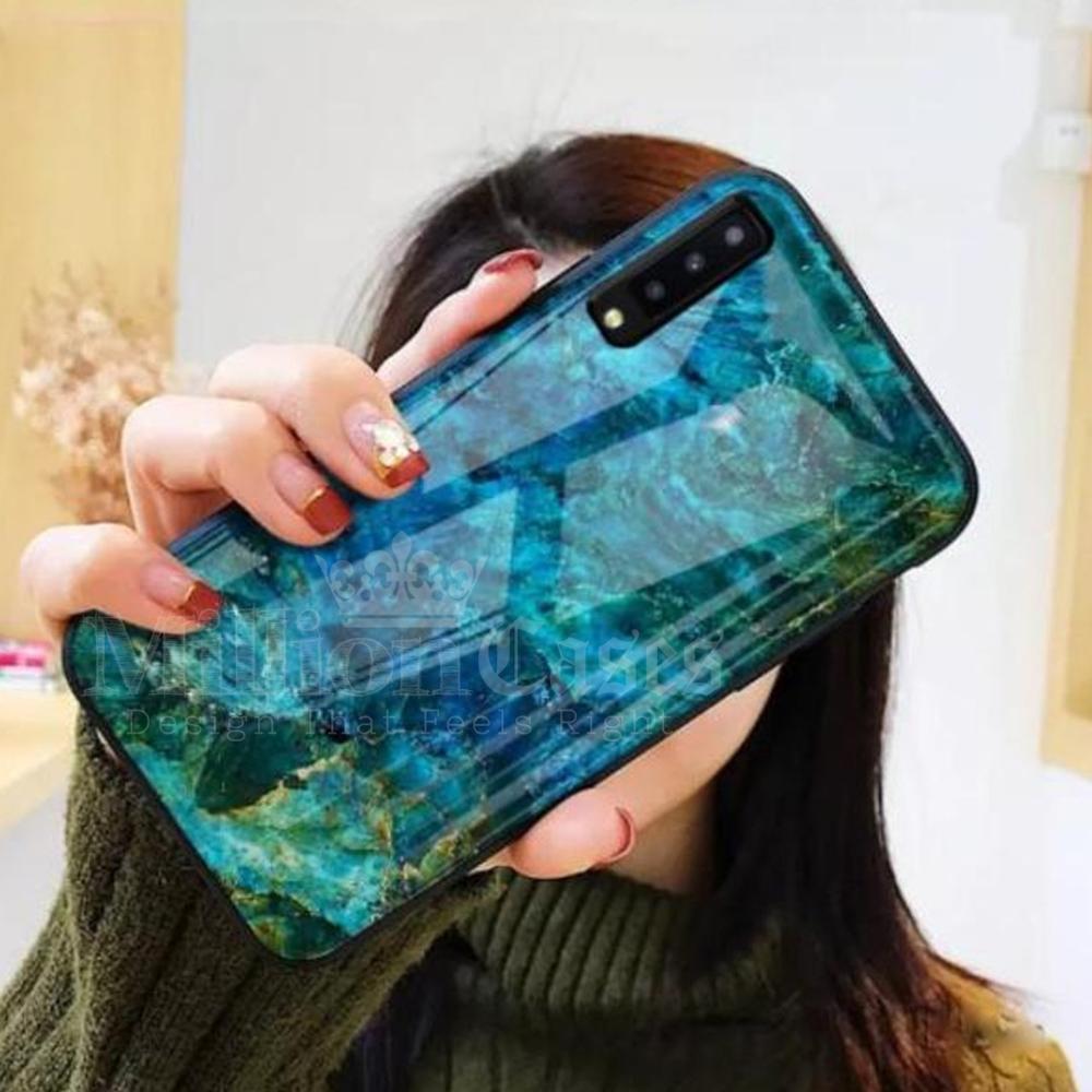 Galaxy A50 Soothing Sea Pattern Marble Glass Back Case