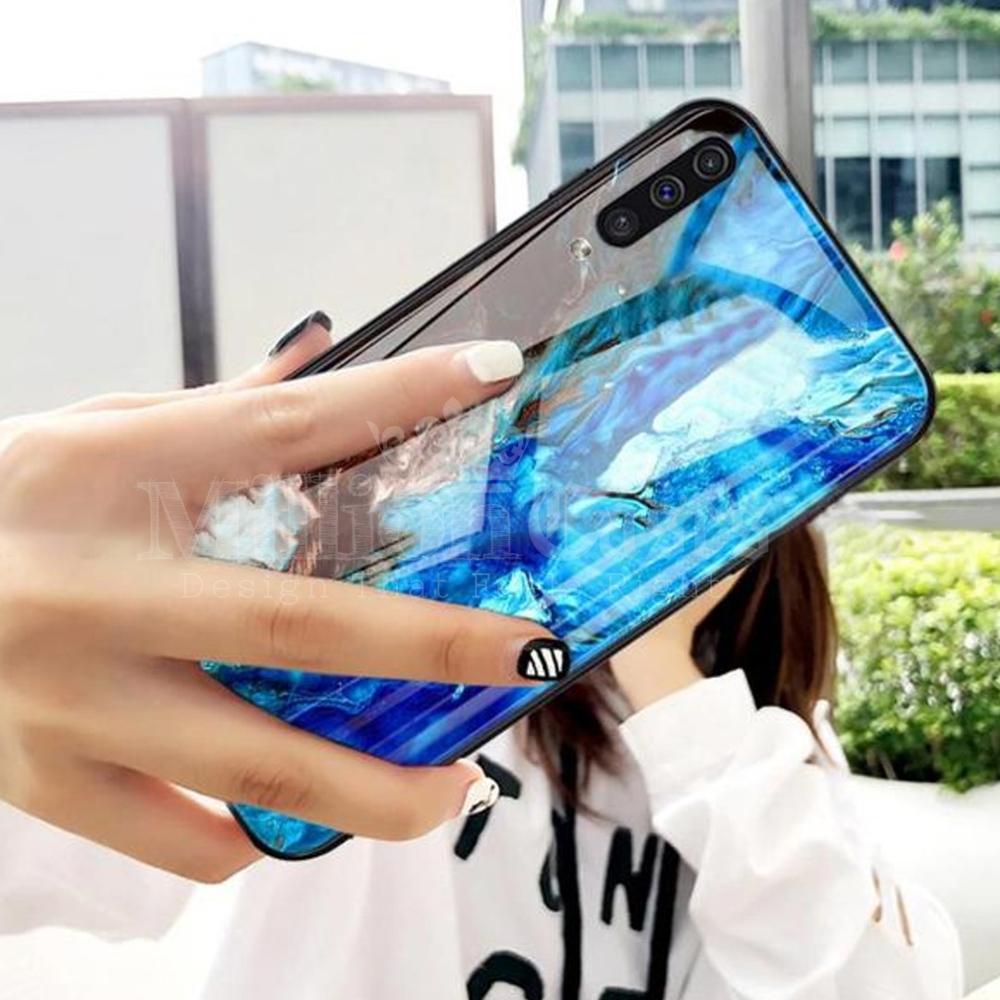 Galaxy A50 Soothing Sea Pattern Marble Glass Back Case