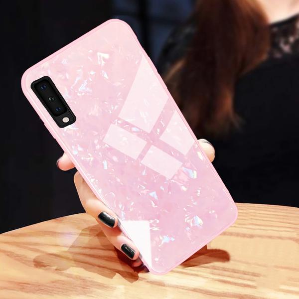 Galaxy A50 Dream Shell Series Textured Marble Case