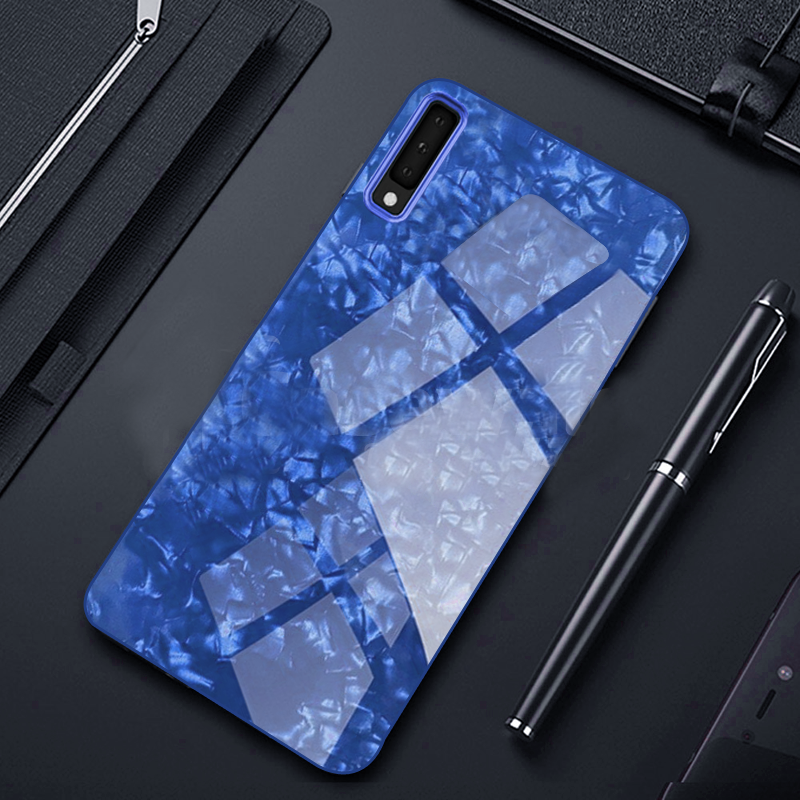 Galaxy A50 Dream Shell Series Textured Marble Case