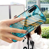 Galaxy A50 Soothing Sea Pattern Marble Glass Back Case