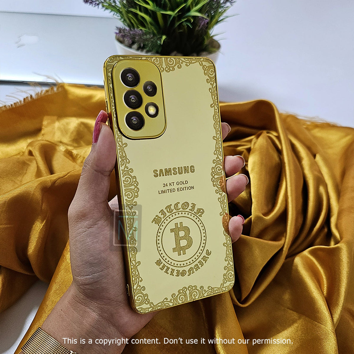 Galaxy A Series Crafted Gold Luxurious Camera Protective Case