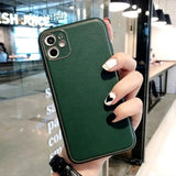 iPhone 11 Pro Leather Textured Gold Plated Case