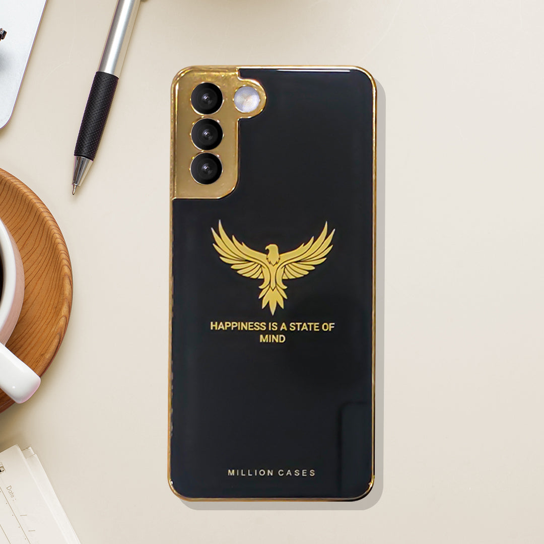 Galaxy S21 Plus Eagle Pattern Electroplating Glass Case