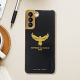 Galaxy S21 Eagle Pattern Electroplating Glass Case