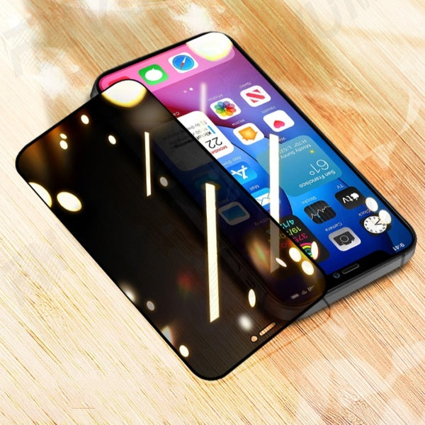 iPhone - Anti Spy Privacy Tempered Glass with Camera Lens Protector