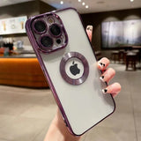 iPhone 14 Pro Clear Plating Logo Cut Soft Case