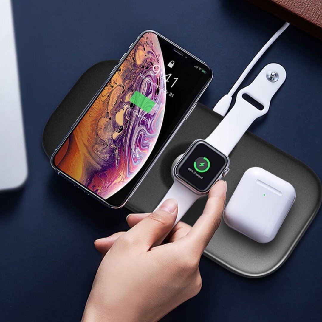 MK ® WiWU Power Air 3 in 1 Wireless Charging Pad