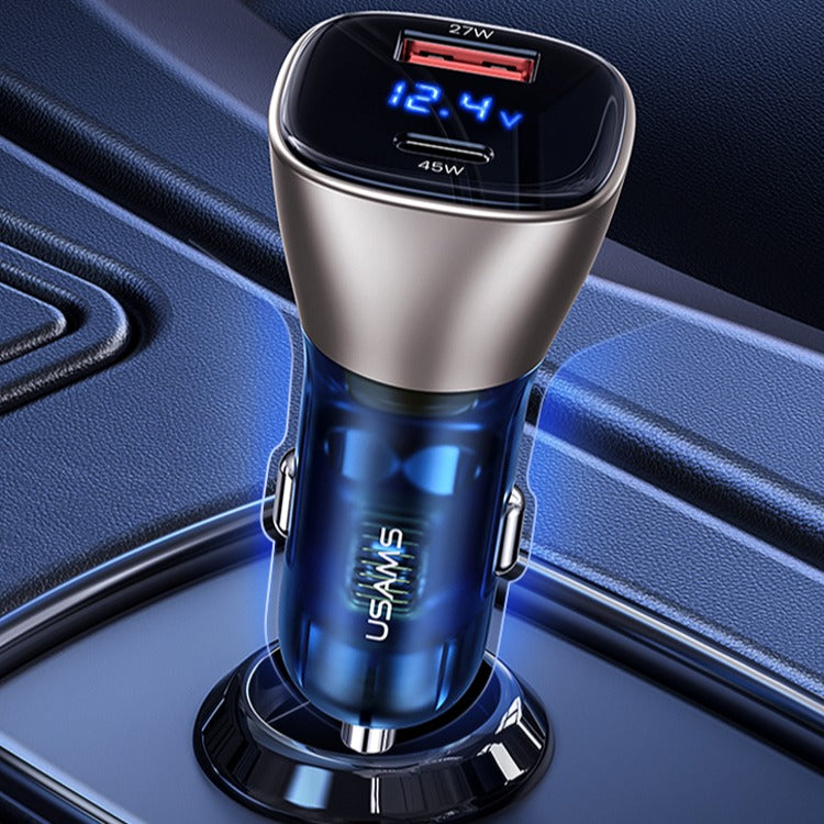 Usams Digital Display Fast Car Charger