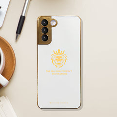 Galaxy S21 Lion Pattern Electroplating Glass Case