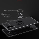 Galaxy S22 Series Metallic Finger Ring Holder Matte Case