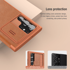 Galaxy S22 Series - Camshield Design Leather Flip Case