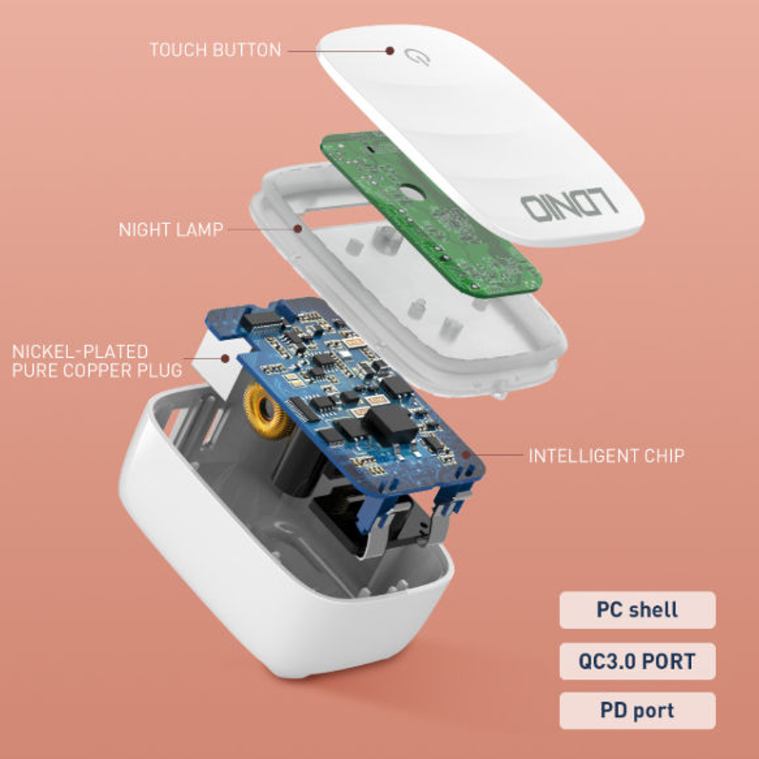 LDNIO - 20W Universal Changable Fast Plug Charger