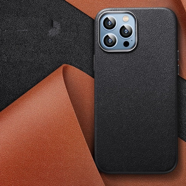 iPhone 13 Series -  Leather Textured Plated Case