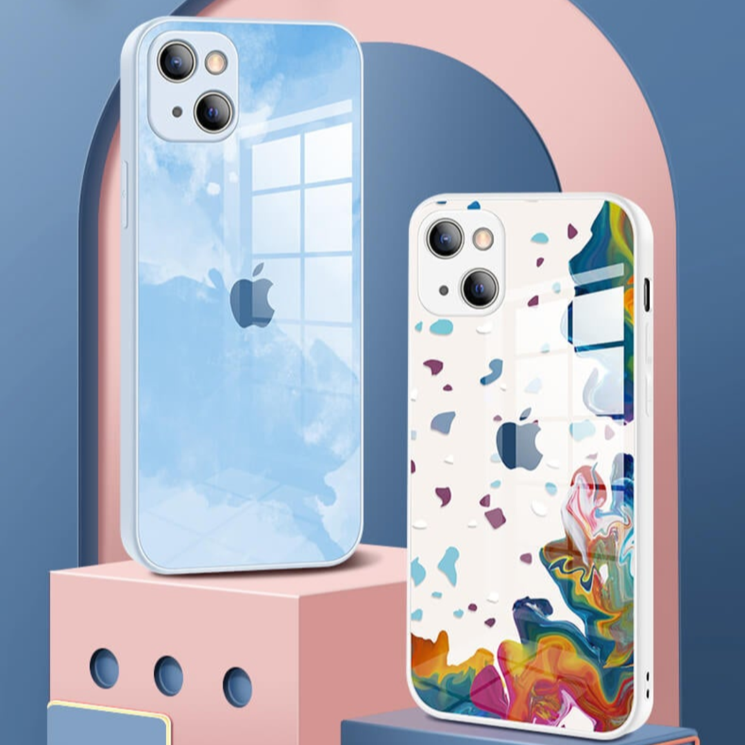 iPhone 13 Pro Colorful Wave Glass Phone Case