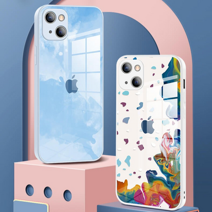 iPhone 13 Pro Colorful Wave Glass Phone Case