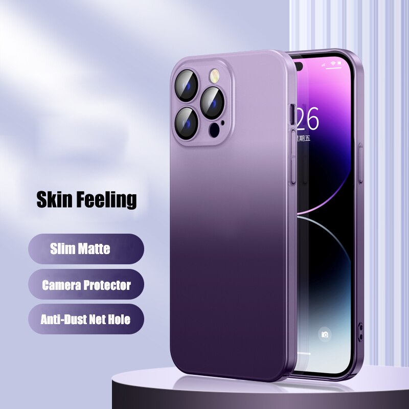 iPhone 14 Pro Frosted Matte Gradient Back Case