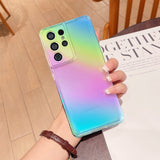 Galaxy S21 Series Gradient Aurora Clear Case