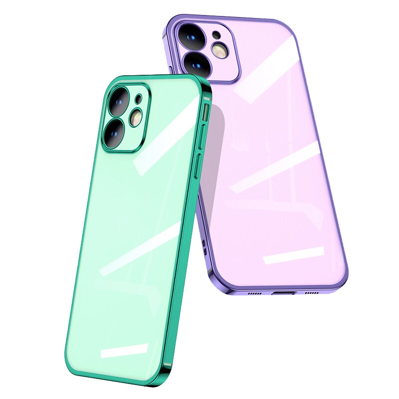 iPhone - Luxury Electroplating Clear Camera Protective Soft TPU Case