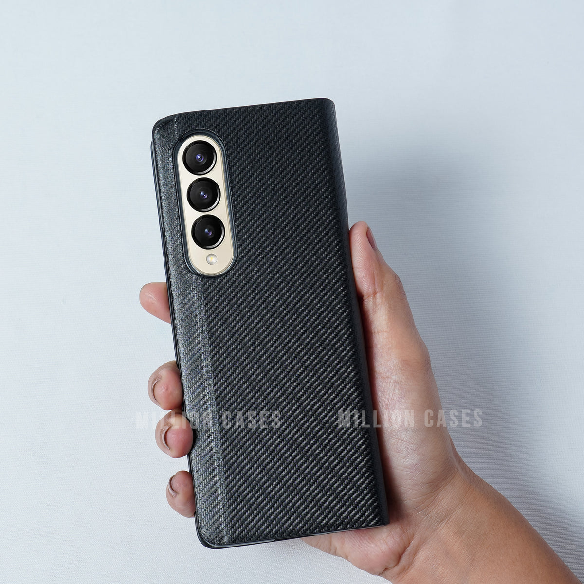 Galaxy Z Fold4 Carbon Fiber Leather Case