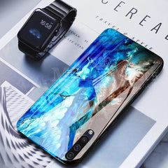 Galaxy A50 Soothing Sea Pattern Marble Glass Back Case